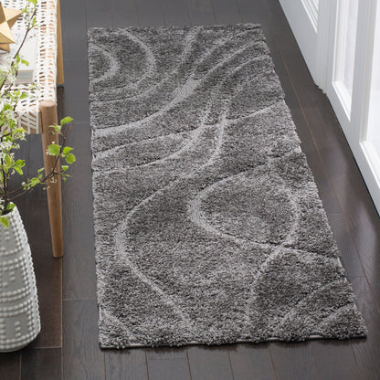 SAFAVIEH Florida Shag Staka Abstract Waves 1.2-inch Area Rug