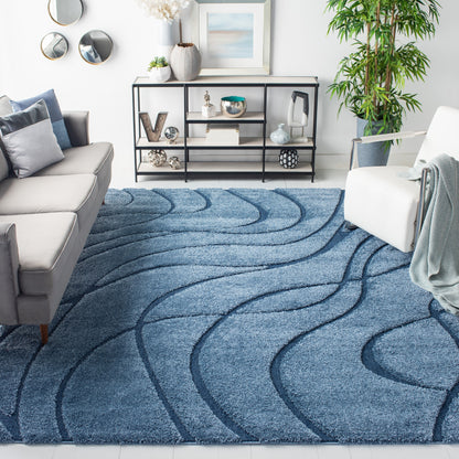SAFAVIEH Florida Shag Staka Abstract Waves 1.2-inch Area Rug