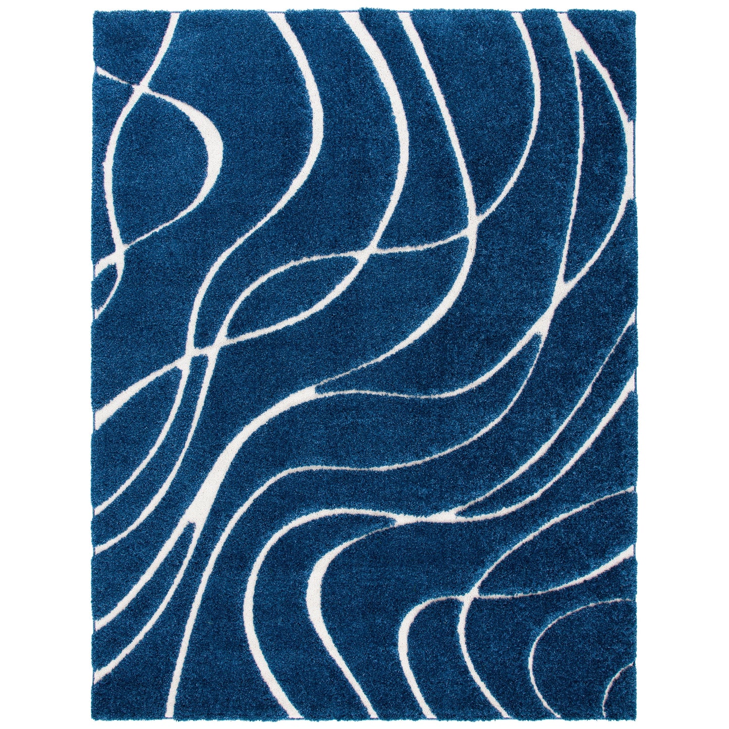 SAFAVIEH Florida Shag Staka Abstract Waves 1.2-inch Area Rug
