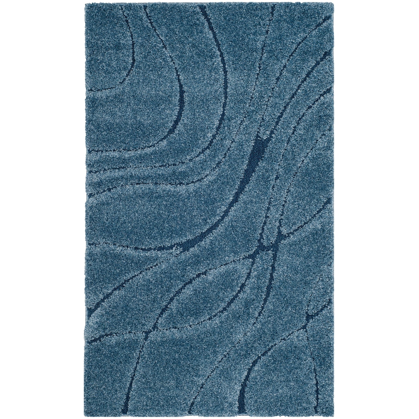 SAFAVIEH Florida Shag Staka Abstract Waves 1.2-inch Area Rug