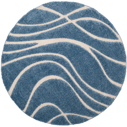 SAFAVIEH Florida Shag Staka Abstract Waves 1.2-inch Area Rug