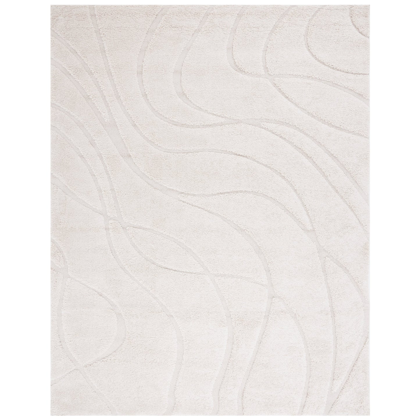 SAFAVIEH Florida Shag Staka Abstract Waves 1.2-inch Area Rug
