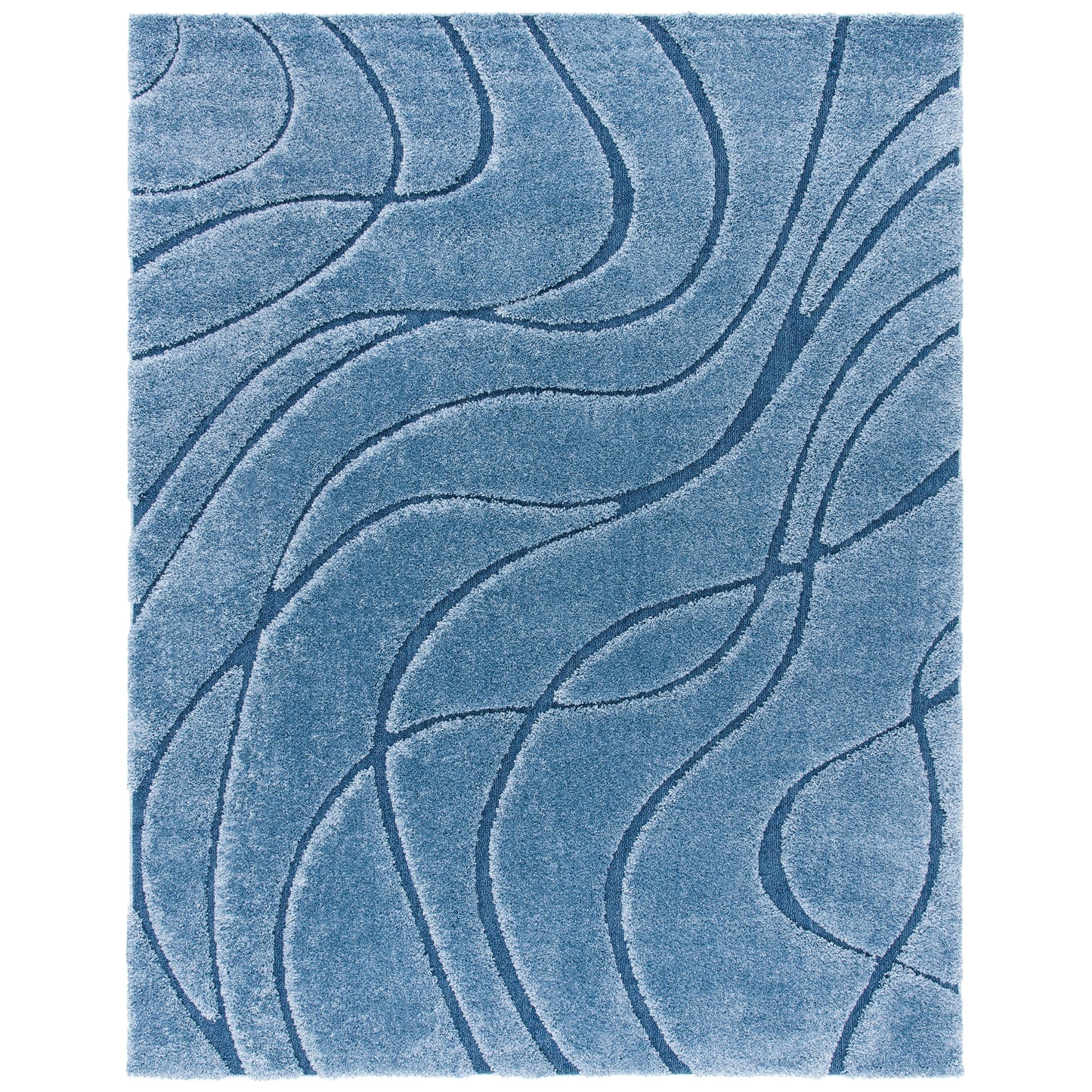 SAFAVIEH Florida Shag Staka Abstract Waves 1.2-inch Area Rug