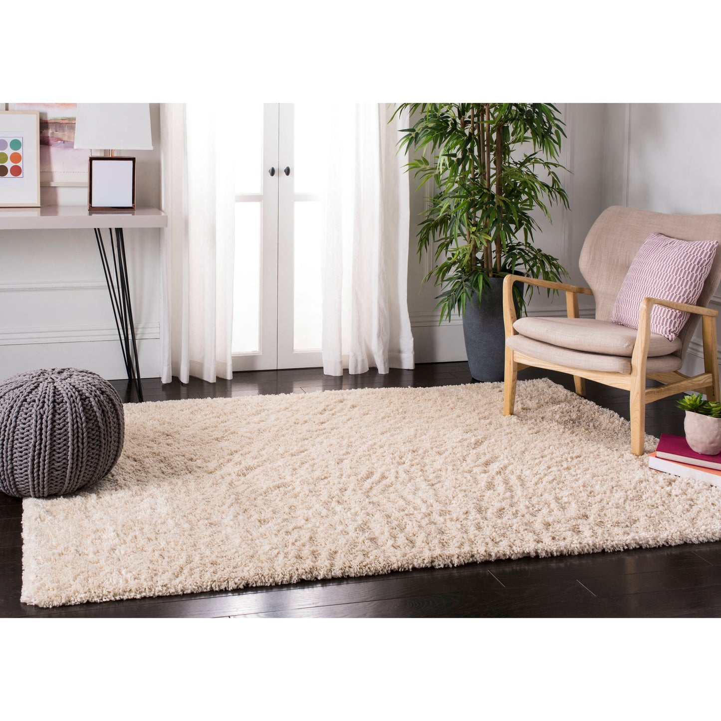SAFAVIEH Fontana Shag Dagi Solid 2-inch Thick Rug