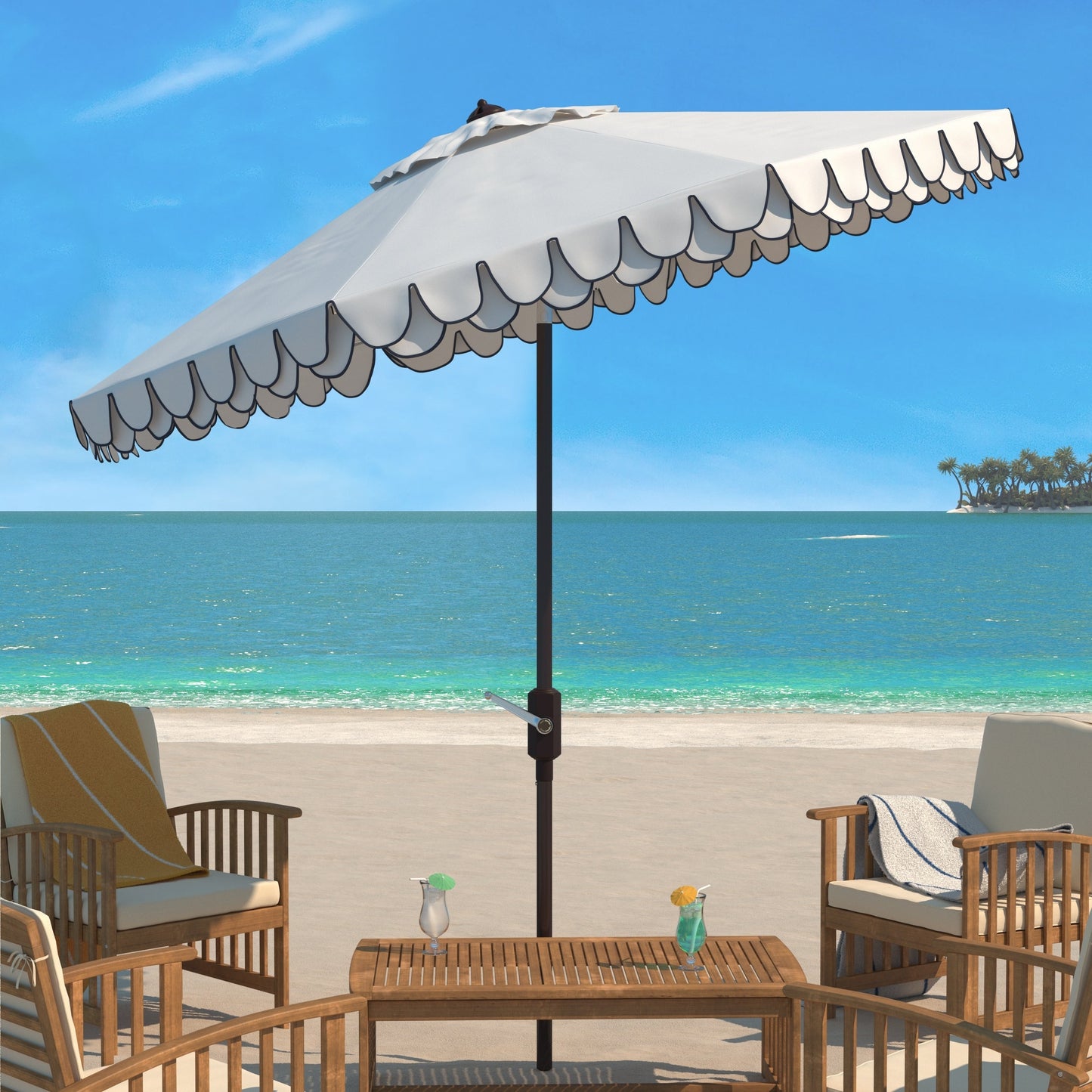 Parasol SAFAVIEH Gebbine Elegant de 2,7 mètres