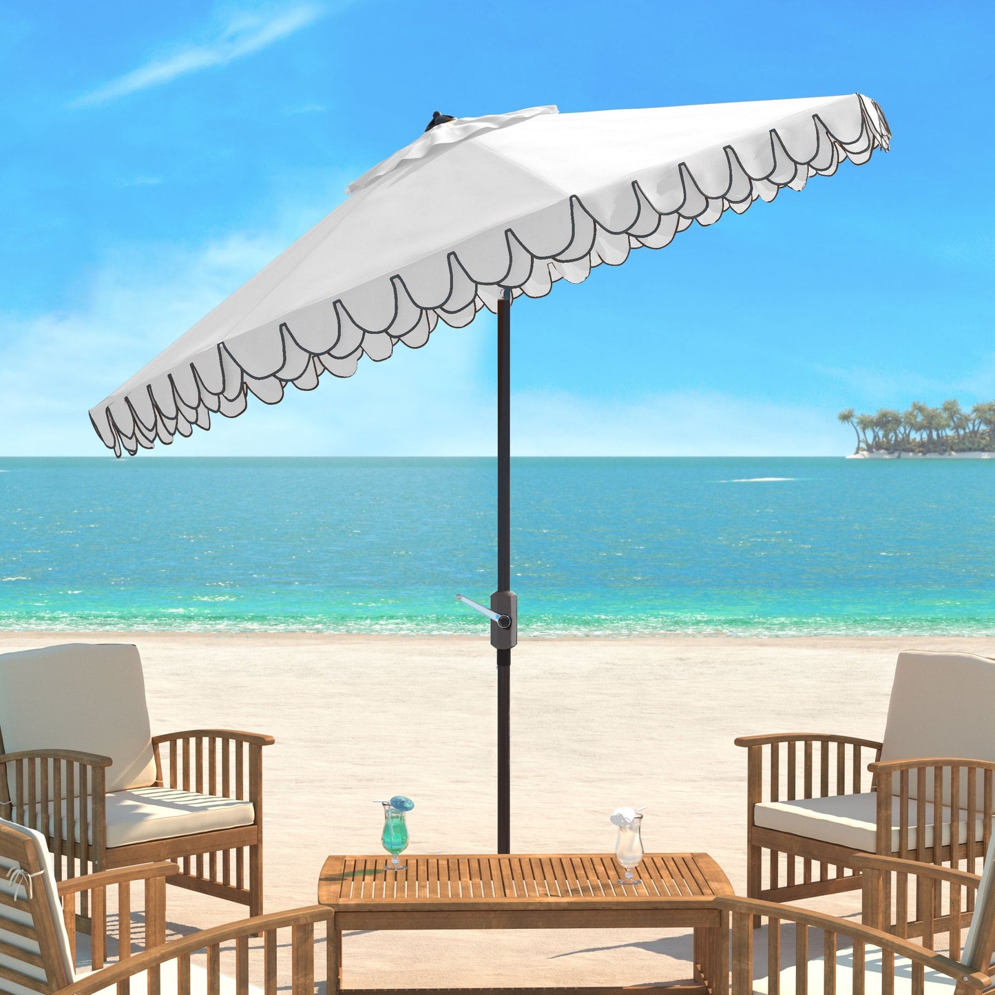 Parasol SAFAVIEH Gebbine Elegant de 2,7 mètres
