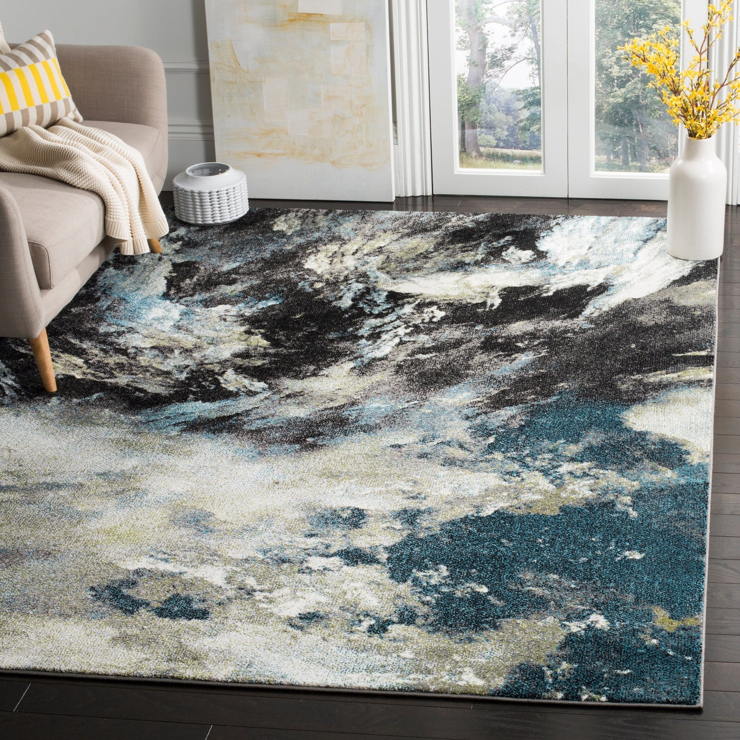 SAFAVIEH Glacier Beno卯te Modern Abstract Rug