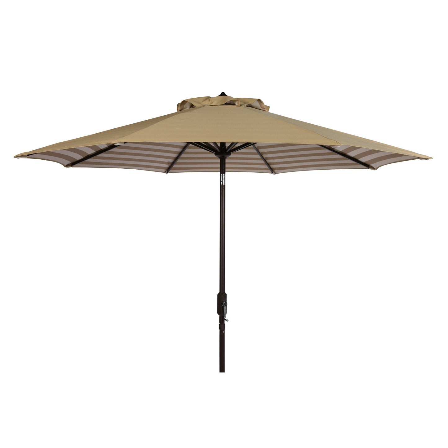 Parasol de jardin à manivelle SAFAVIEH Hadire Inside Out à rayures, 9 pieds