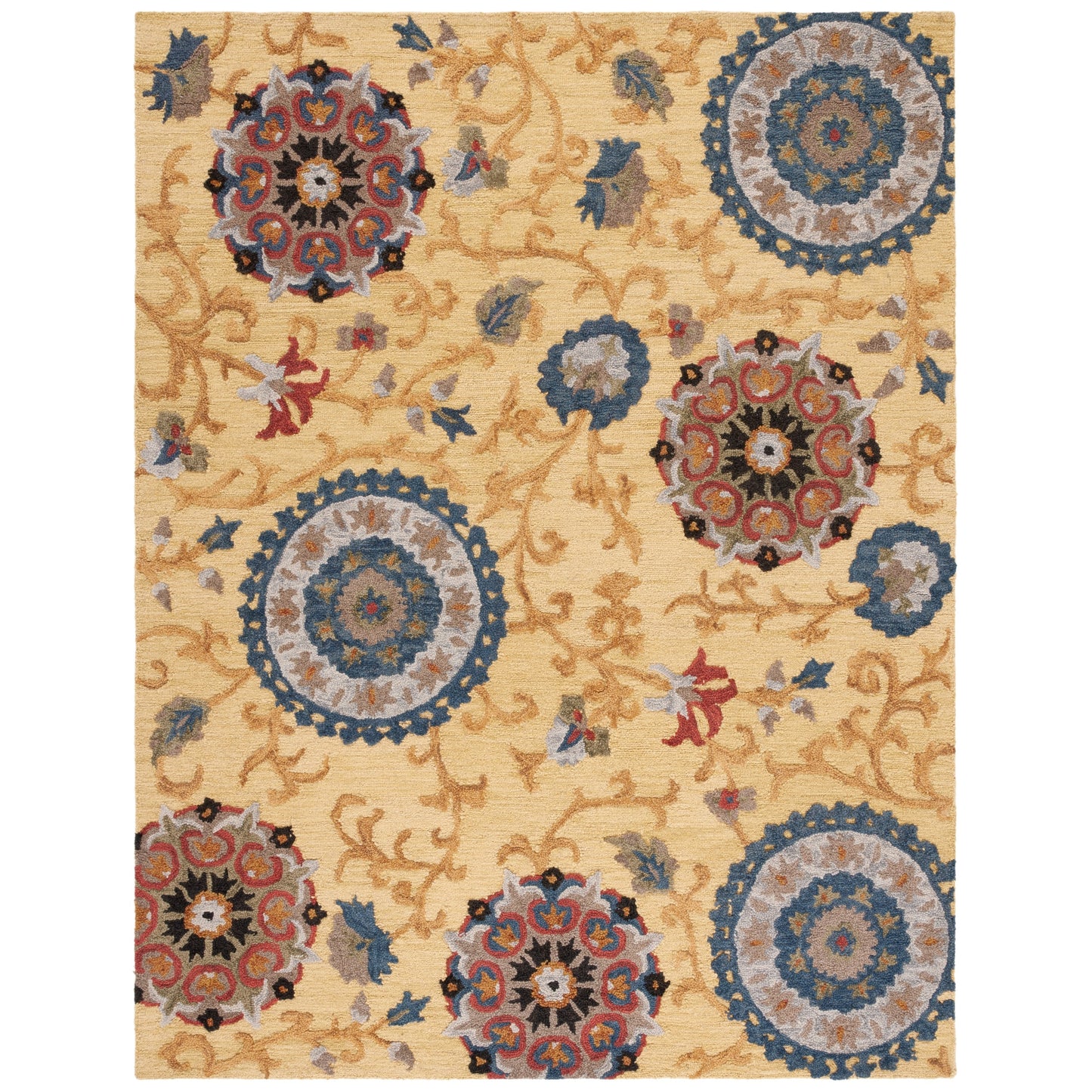 SAFAVIEH Handmade Blossom Maaret Modern Floral Wool Rug