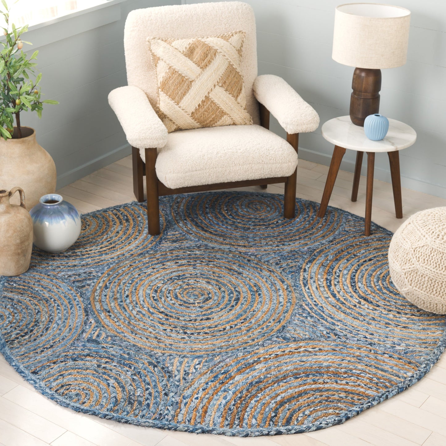 SAFAVIEH Handmade Cape Cod Eulogia Coastal Jute Rug