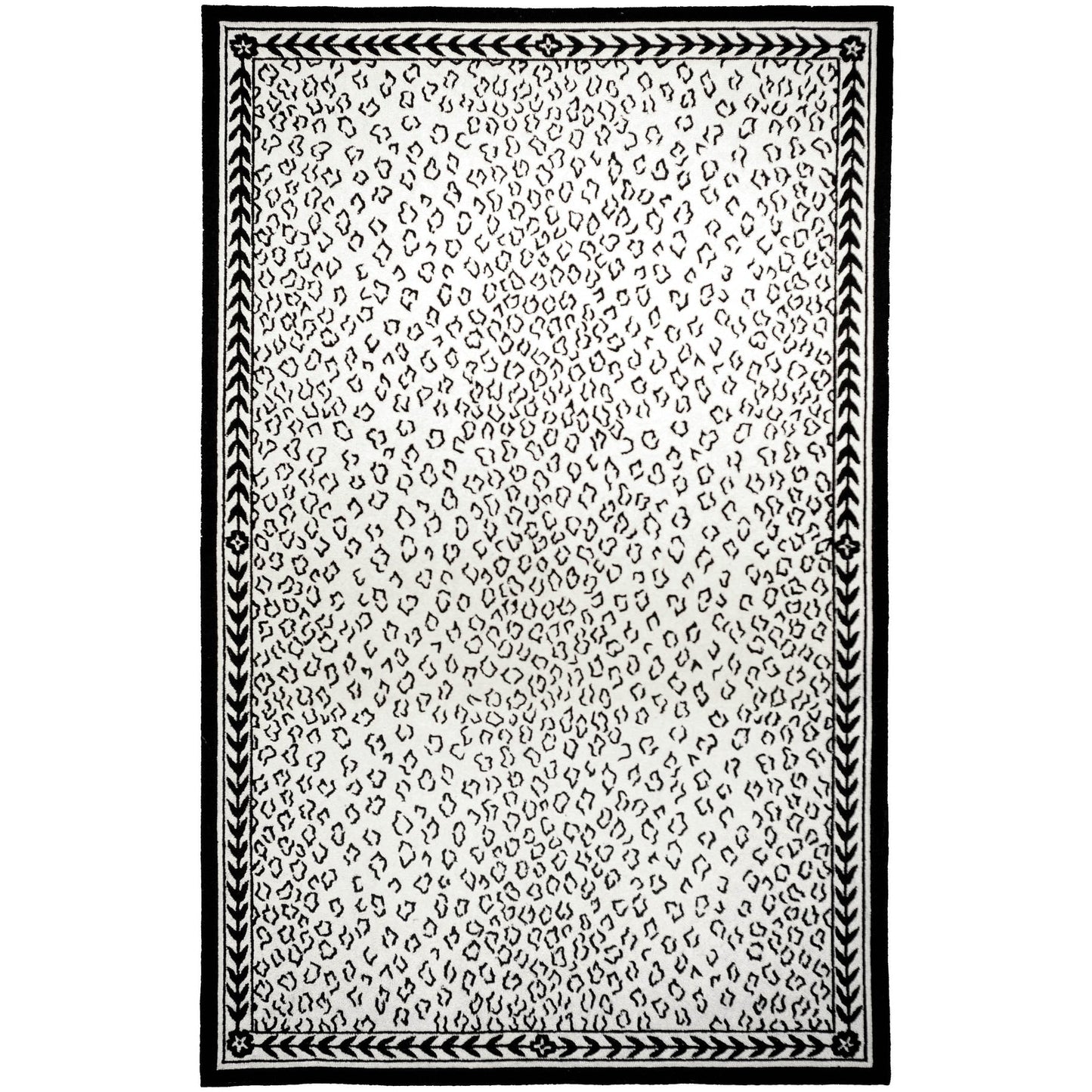 SAFAVIEH Handmade Chelsea Solar Garden Leopard French Country Wool Rug