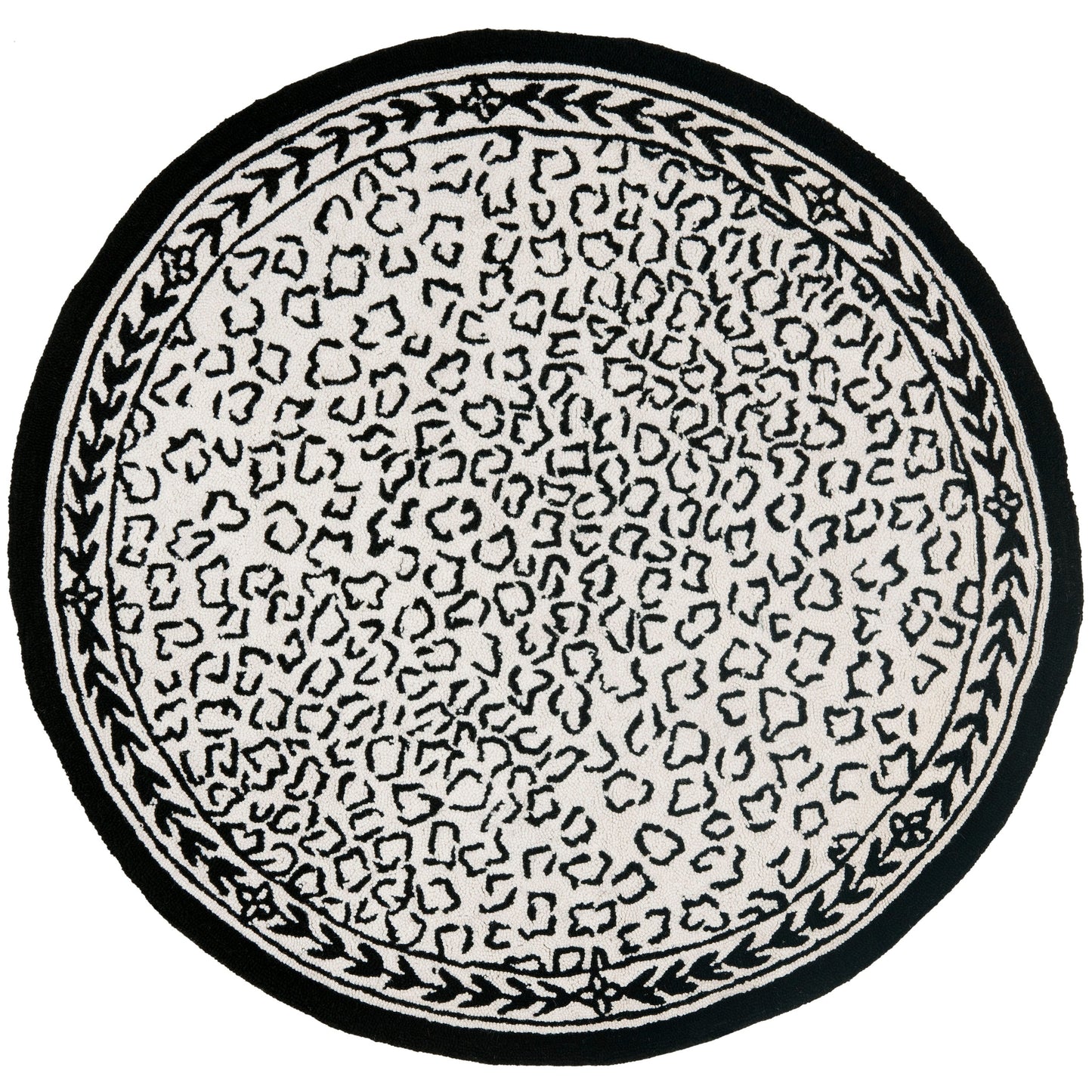 SAFAVIEH Handmade Chelsea Solar Garden Leopard French Country Wool Rug