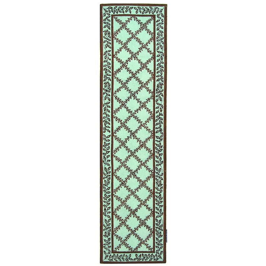 SAFAVIEH Handmade Chelsea Sunstripe Trellis French Country Wool Rug