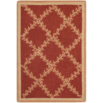SAFAVIEH Handmade Chelsea Sunstripe Trellis French Country Wool Rug