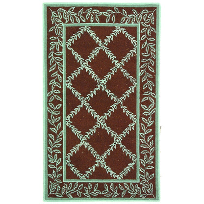 SAFAVIEH Handmade Chelsea Sunstripe Trellis French Country Wool Rug