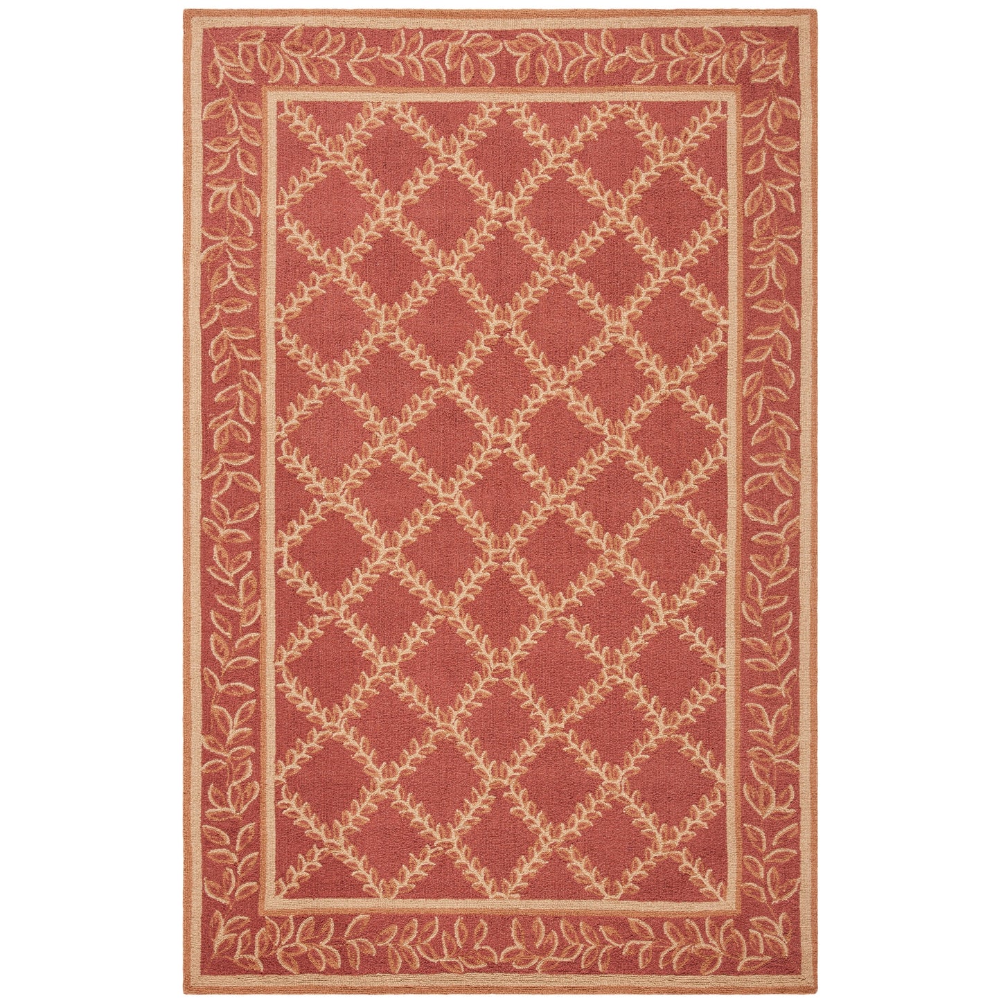 SAFAVIEH Handmade Chelsea Sunstripe Trellis French Country Wool Rug