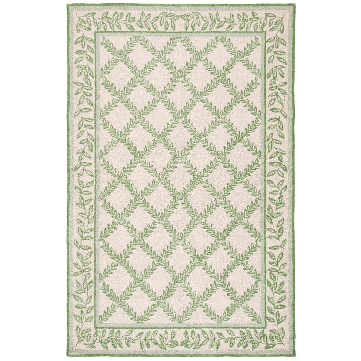 SAFAVIEH Handmade Chelsea Sunstripe Trellis French Country Wool Rug