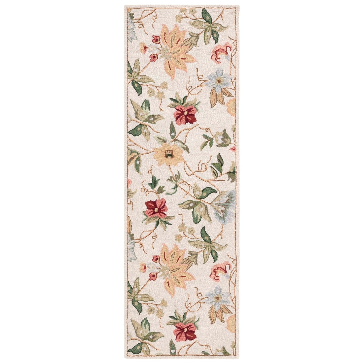 SAFAVIEH Handmade Chelsea Yauhenia French Country Floral Wool Rug