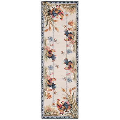SAFAVIEH Handmade Chelsea Yauheniya French Country Rooster Wool Rug