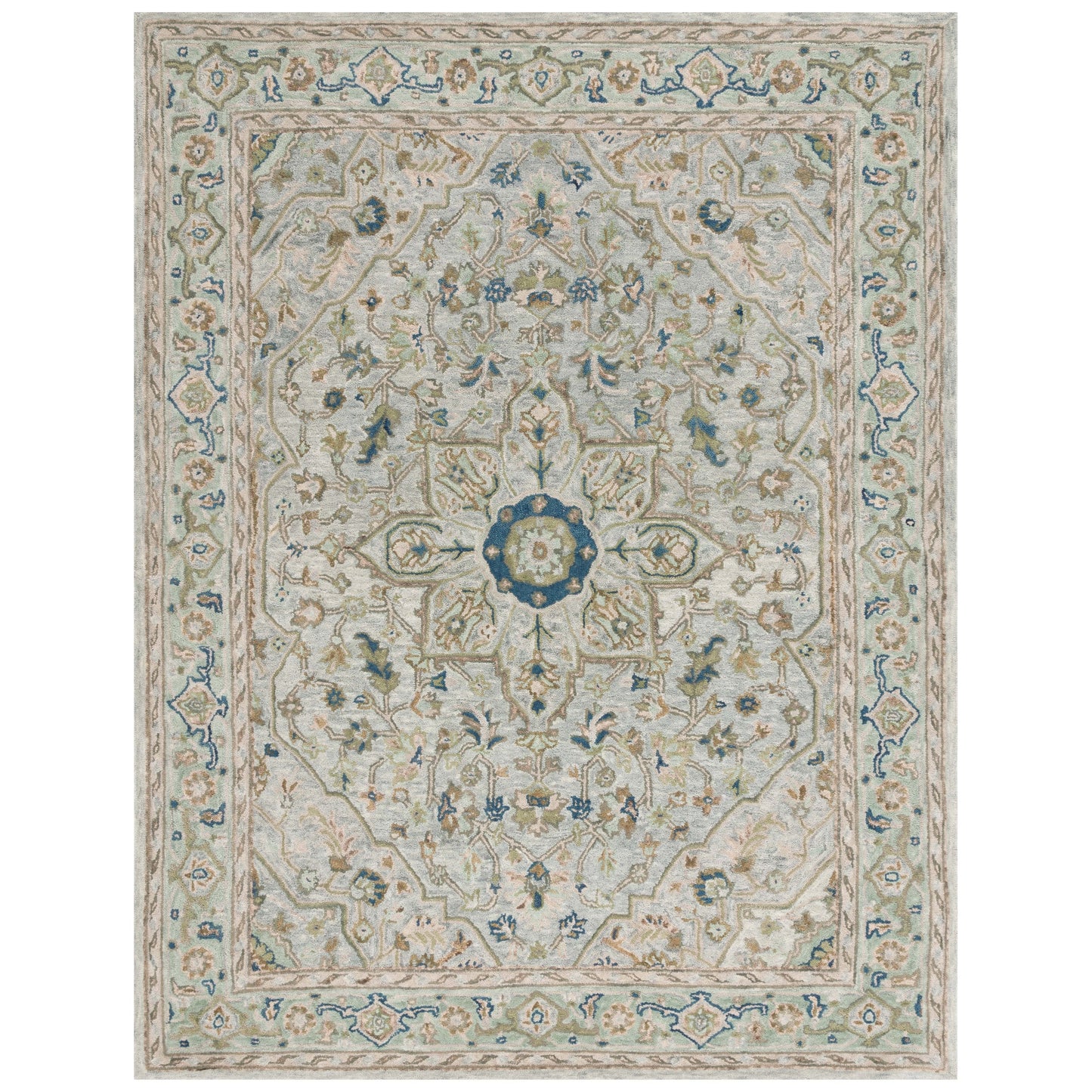 SAFAVIEH Handmade Heritage Damask Traditional Wool Rug