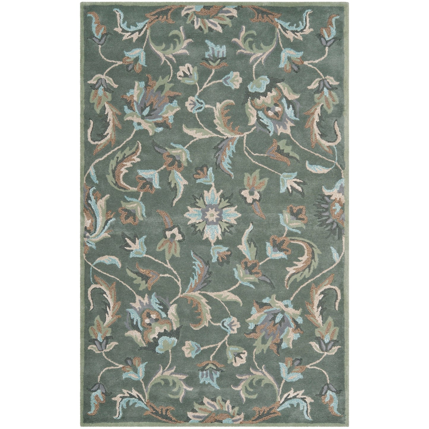 SAFAVIEH Handmade Jardin Aase Country Floral Wool Rug