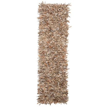 SAFAVIEH Handmade Leather Shag Blayne Modern Leather Rug