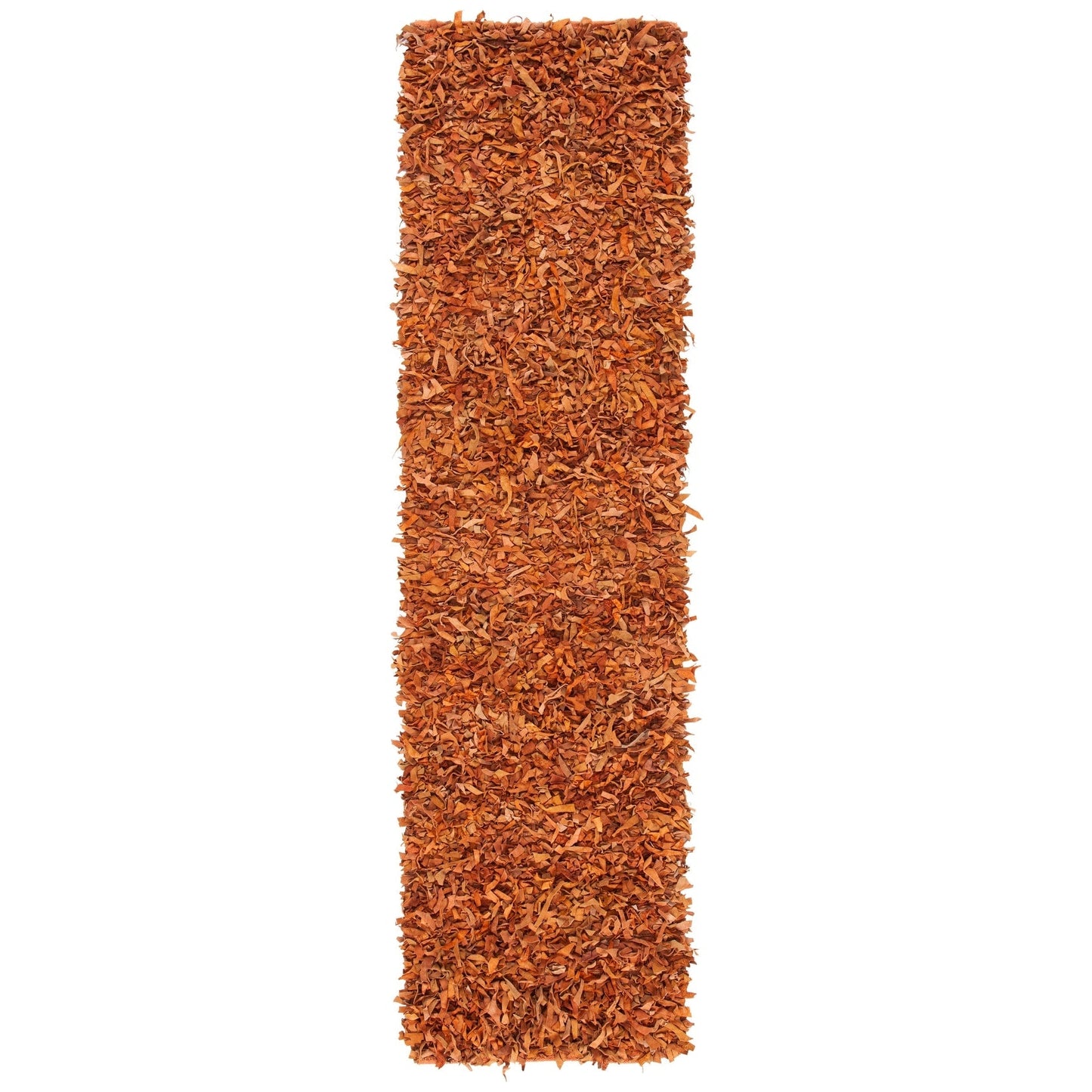 SAFAVIEH Handmade Leather Shag Blayne Modern Leather Rug