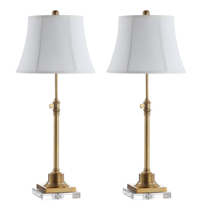 SAFAVIEH Lighting Amande, ensemble de 2 lampes de table à hauteur réglable de 27 à 31 pouces - 13L x 13P x 31H (cm)
