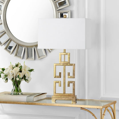 SAFAVIEH Lighting Chantelle, lampe de table antique dorée de 74 cm (lot de 2) - 16W x 9D x 74H