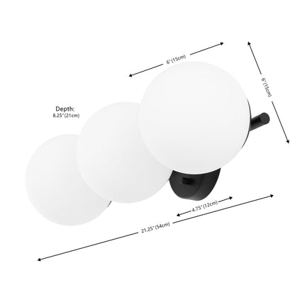 Applique murale Lambrini 21 traditionnelle de SAFAVIEH (3 ampoules) - 6 W x 8 P x 21 H - 21Wx8Dx6H