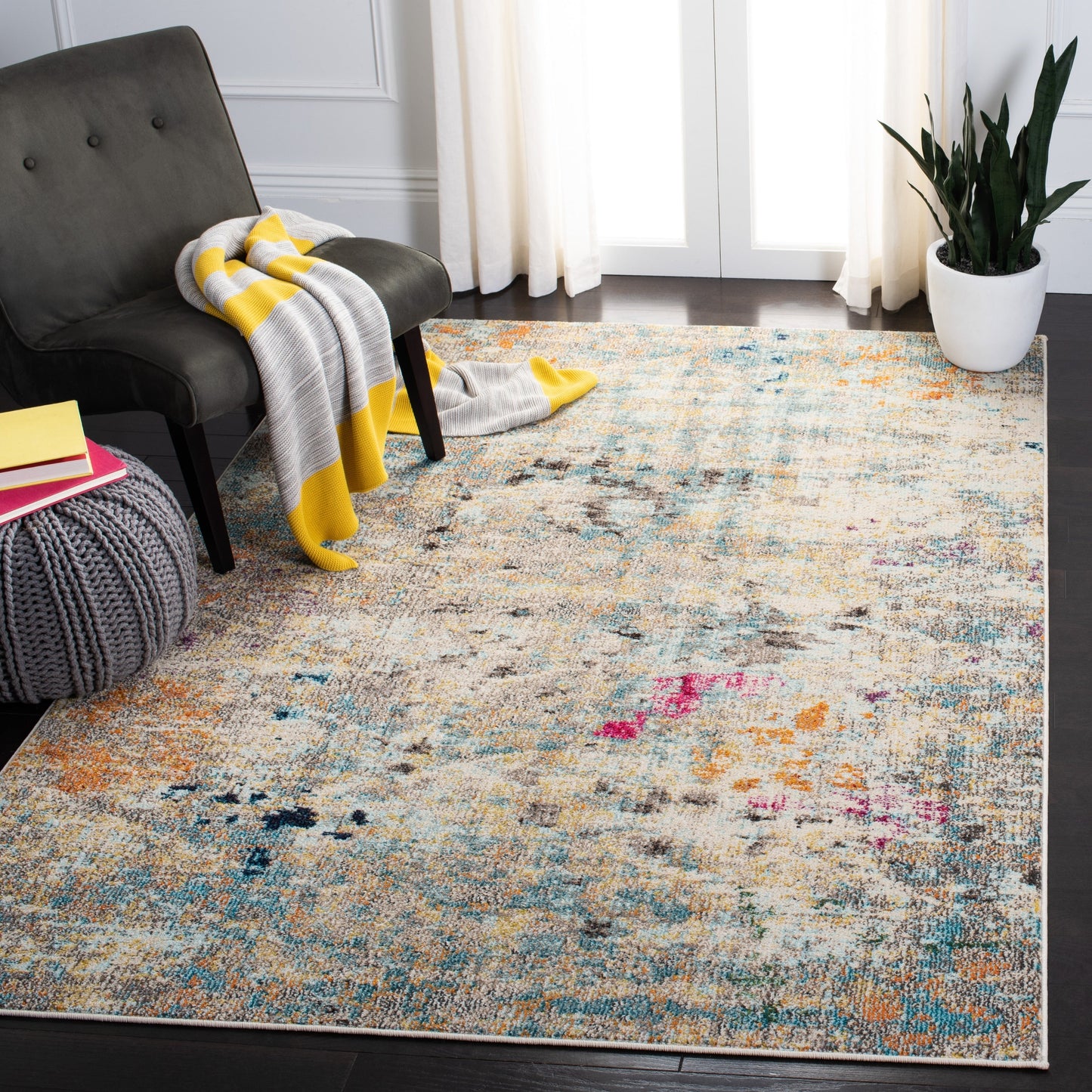SAFAVIEH Madison Cherie Modern Abstract Watercolor Rug