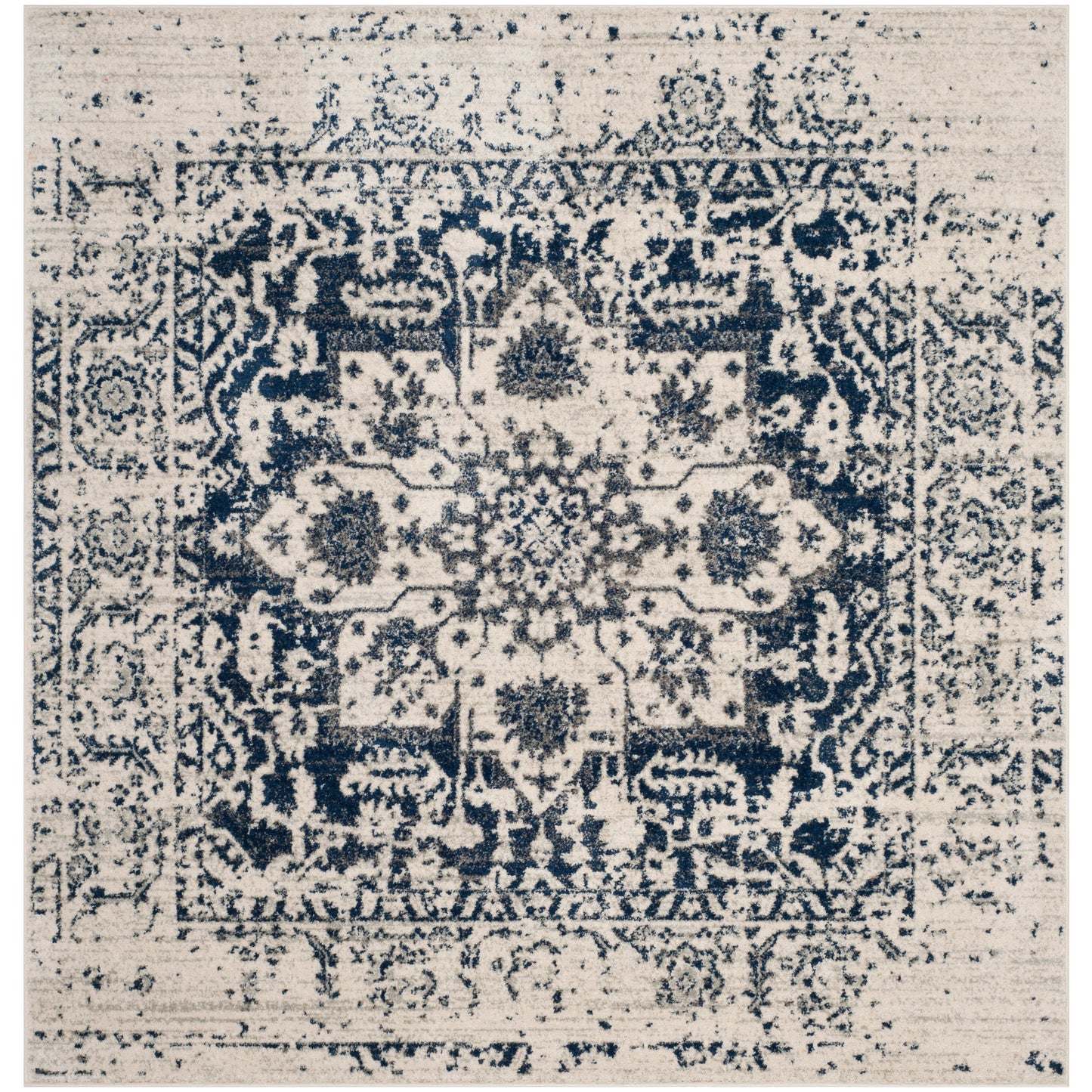 SAFAVIEH Madison Delois Medallion Rustic Farmhouse Distressed Rug