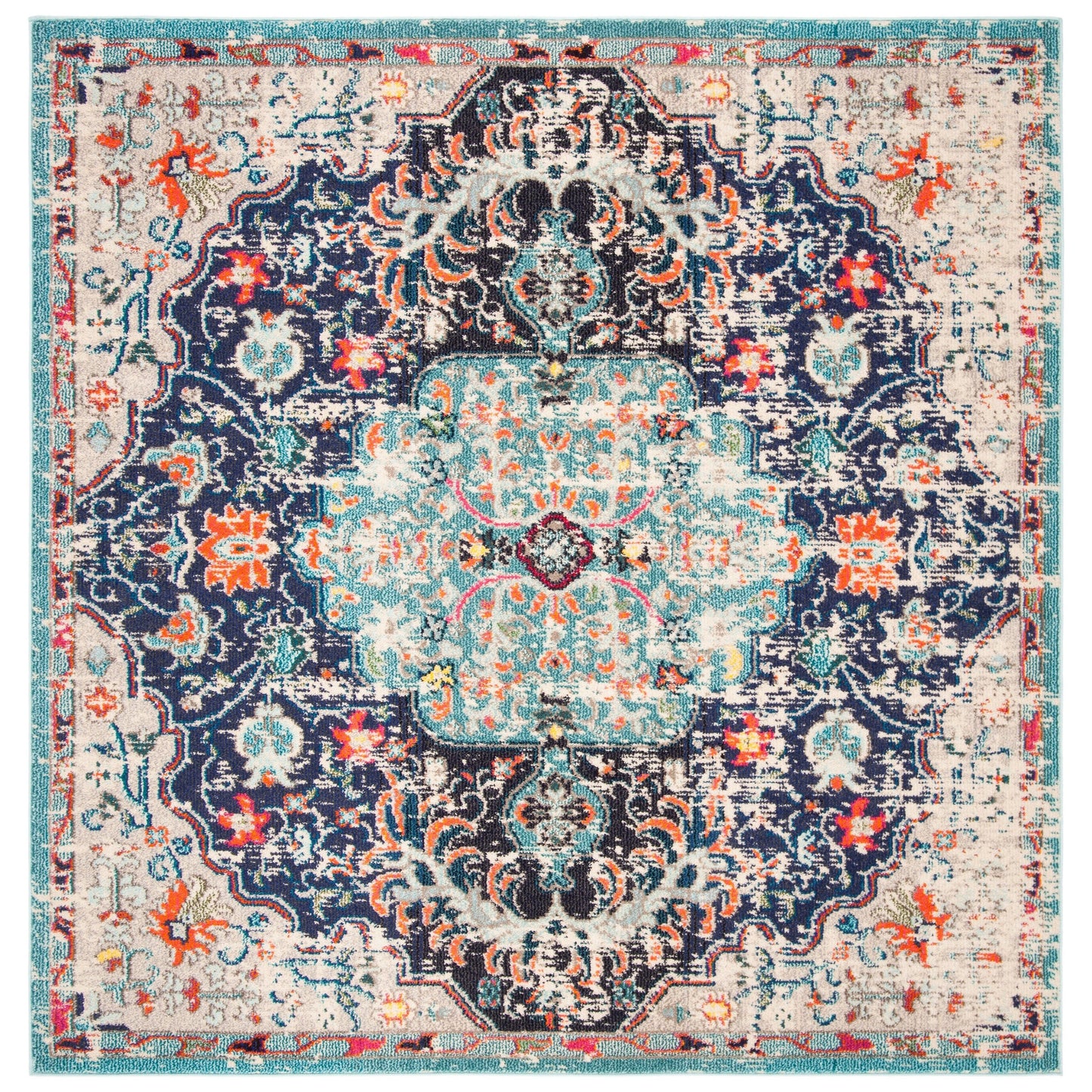 SAFAVIEH Madison Libusa Boho Medallion Distressed Rug