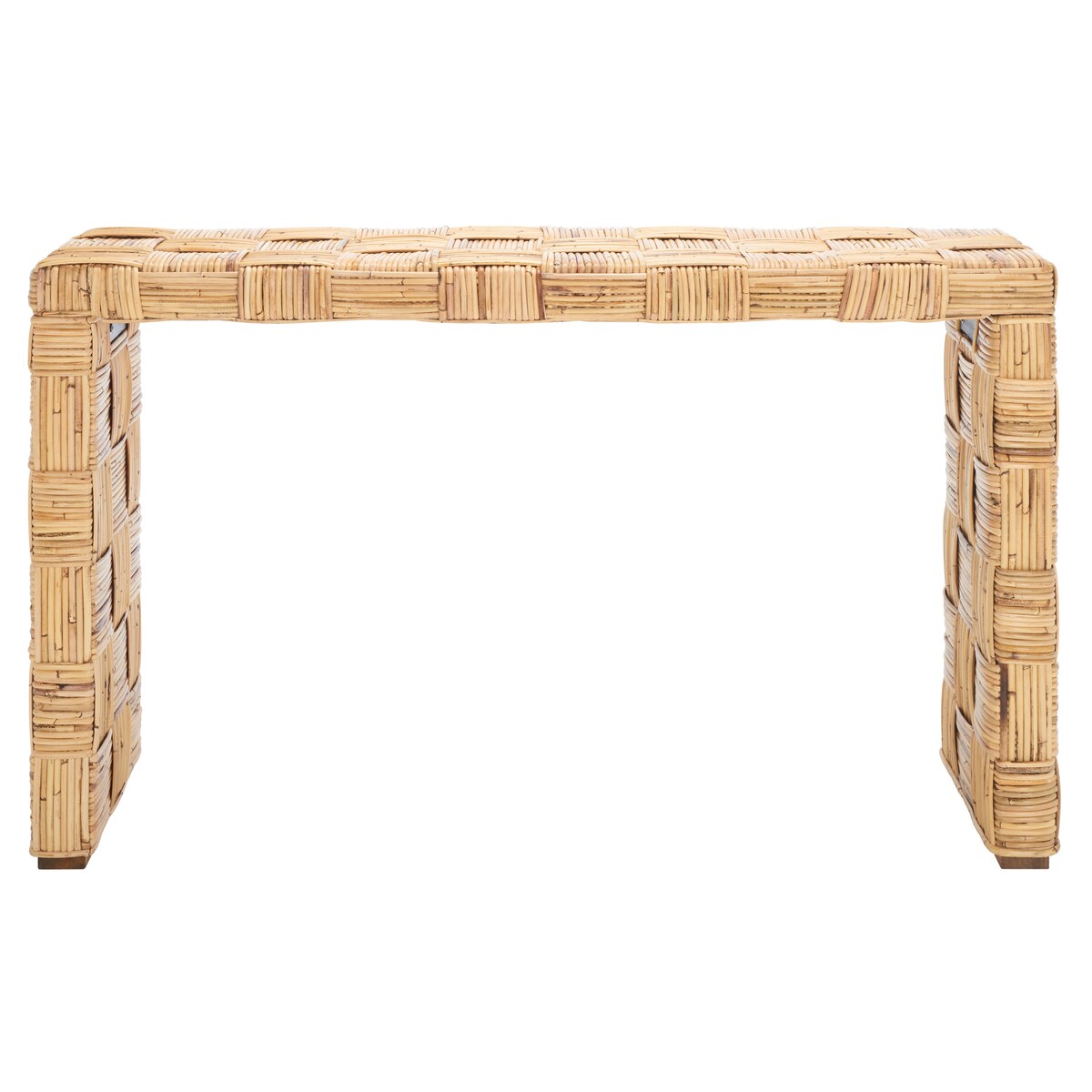 Table console en rotin SAFAVIEH Mindel - 51L x 14P x 32H (mesures en pouces)