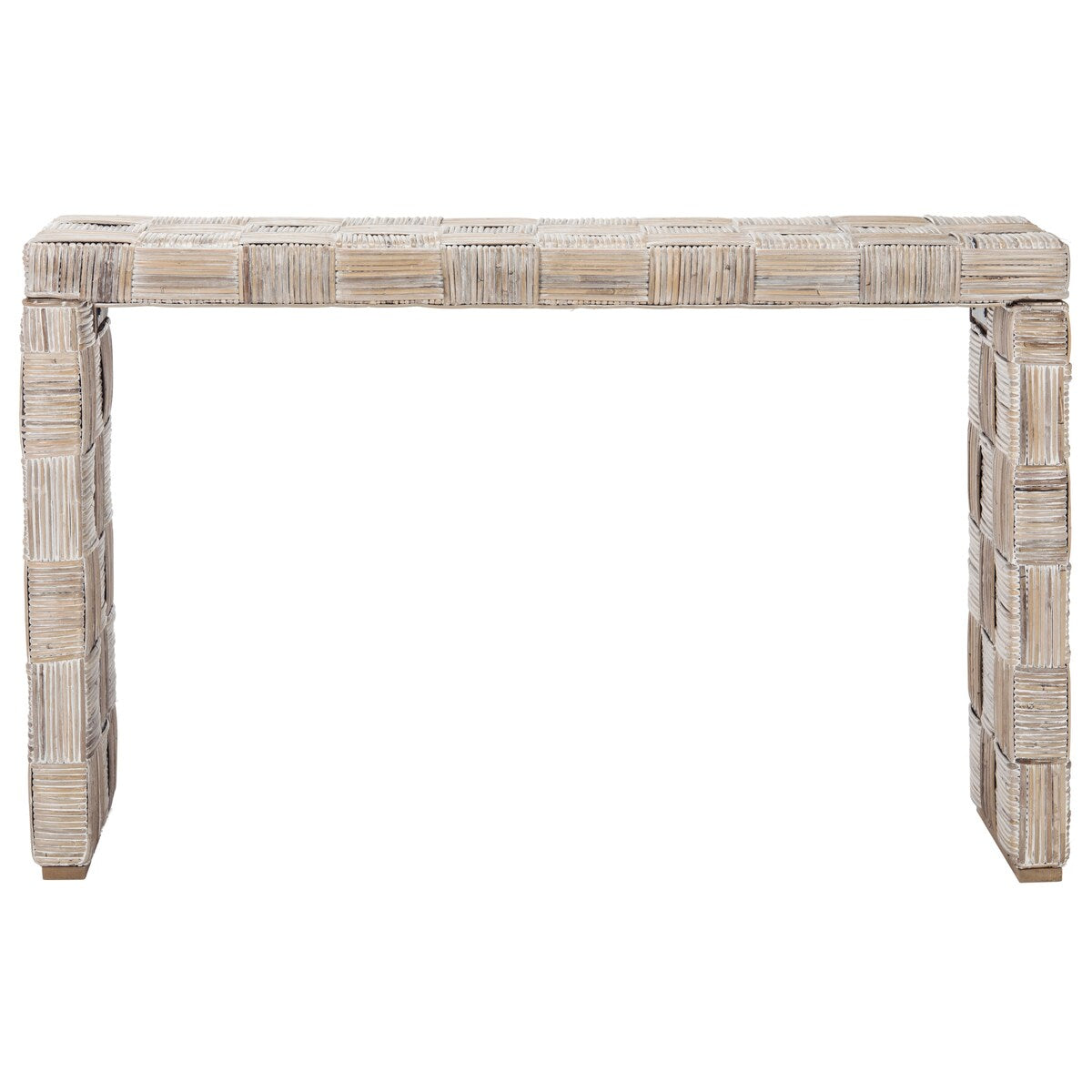 Table console en rotin SAFAVIEH Mindel - 51L x 14P x 32H (mesures en pouces)