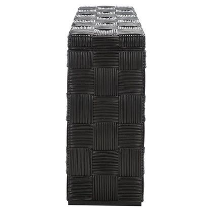 Table console en rotin SAFAVIEH Mindel - 51L x 14P x 32H (mesures en pouces)