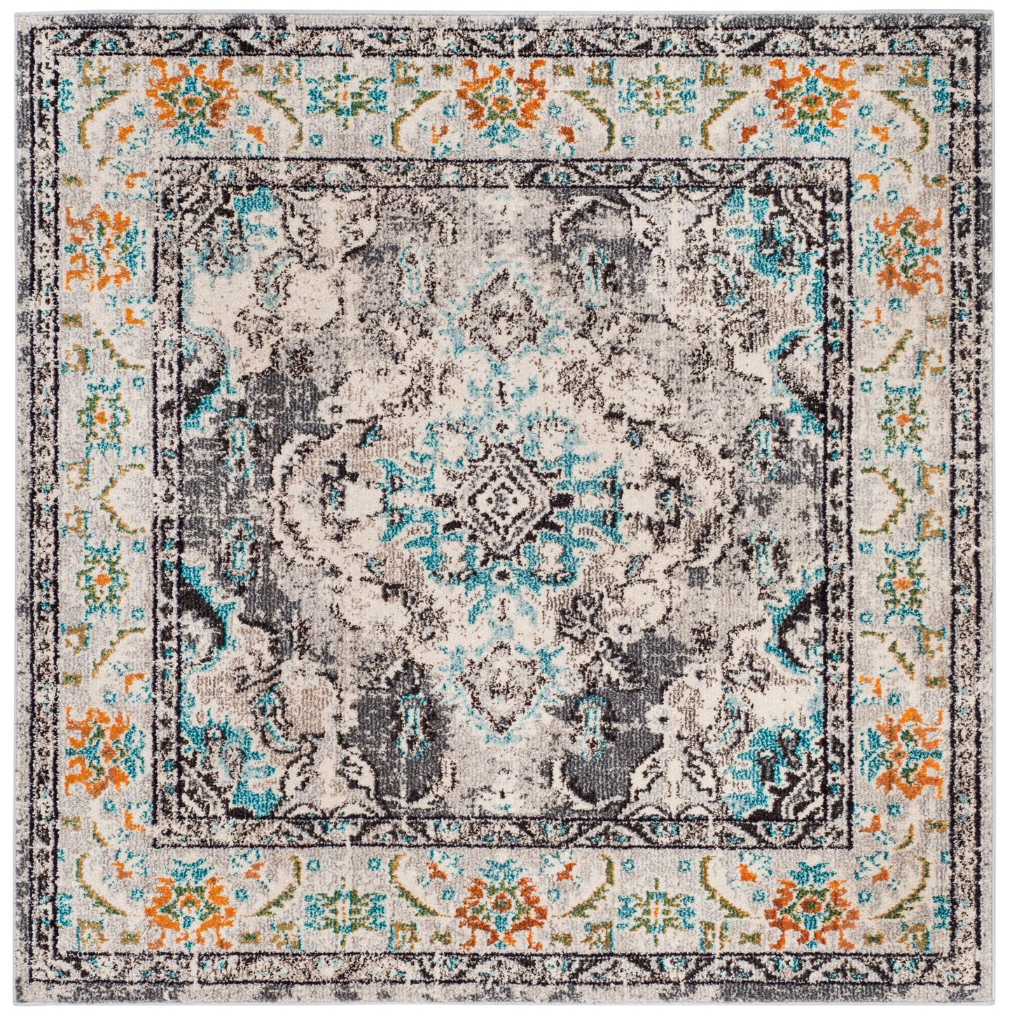 SAFAVIEH Monaco Oceane Boho Medallion Distressed Area Rug