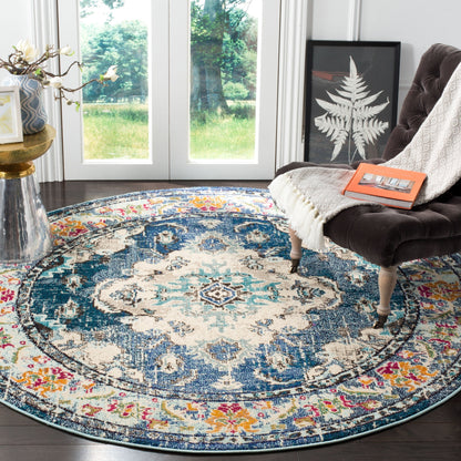 SAFAVIEH Monaco Oceane Boho Medallion Distressed Area Rug