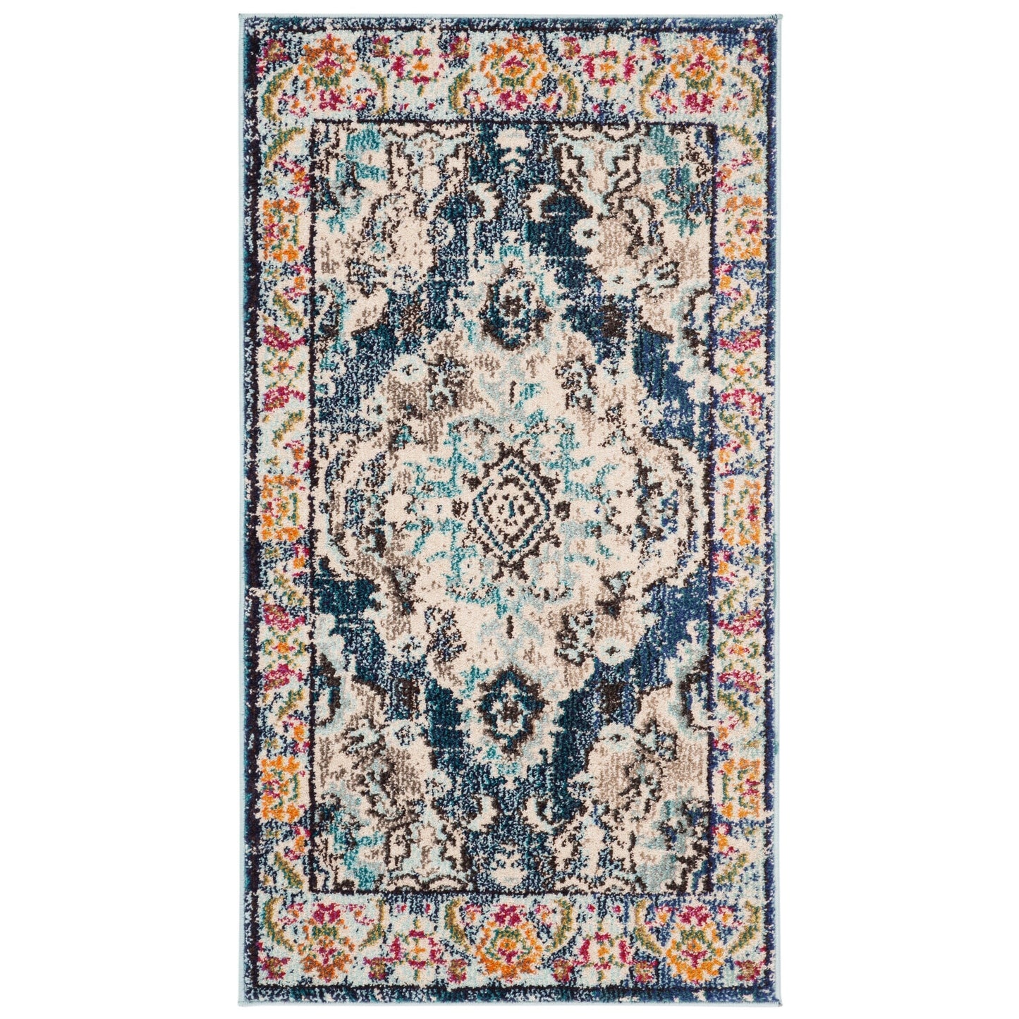 SAFAVIEH Monaco Oceane Boho Medallion Distressed Area Rug