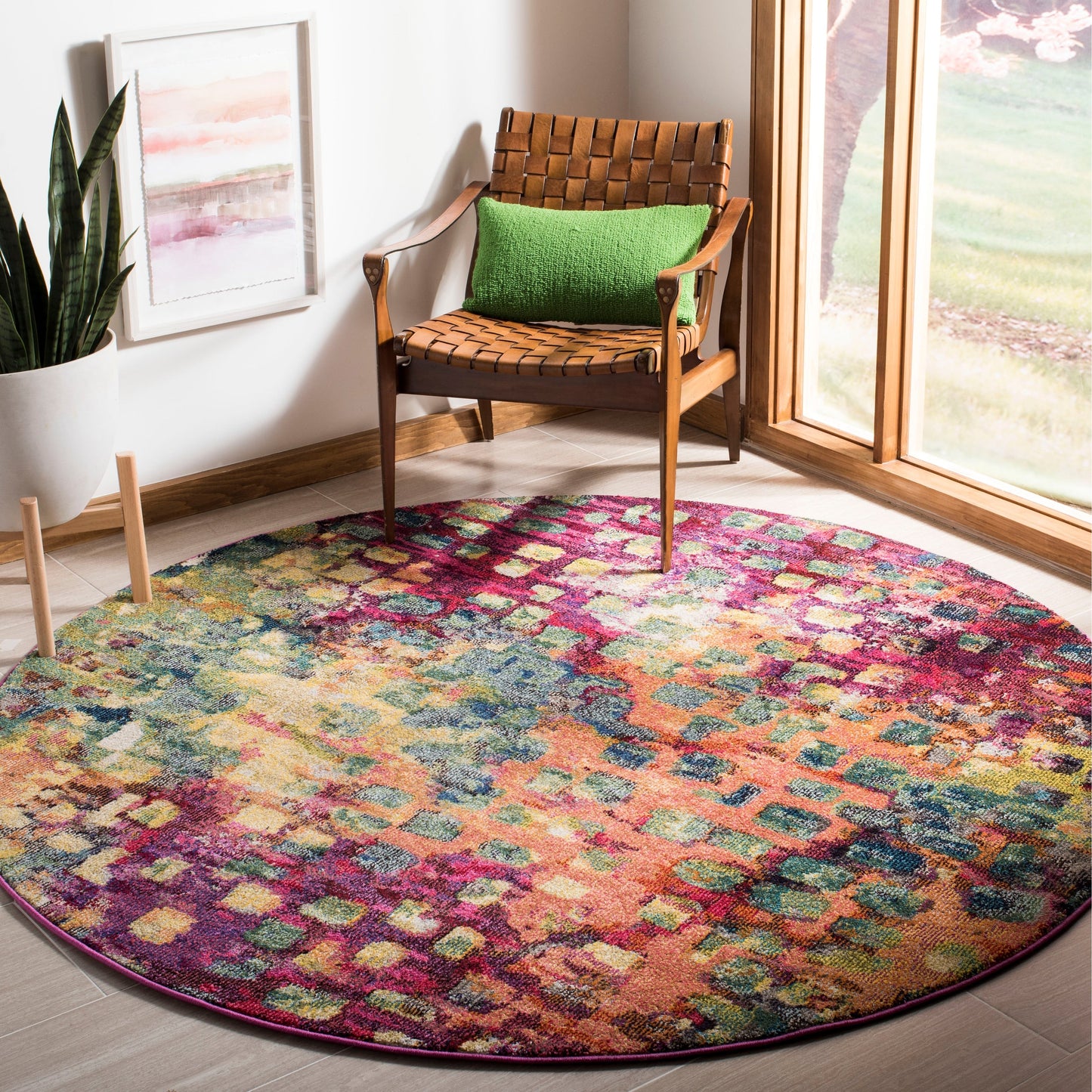 SAFAVIEH Monaco Panna Boho Abstract Modern Watercolor Area Rug