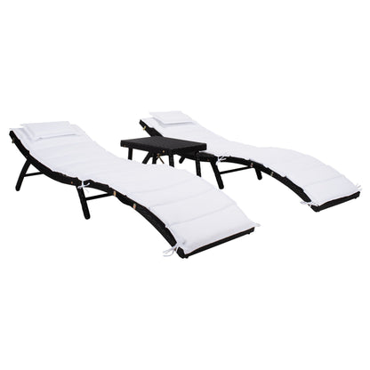 Ensemble de chaises longues de jardin Blaguna 3 pièces de SAFAVIEH - 83L x 20P x 24H