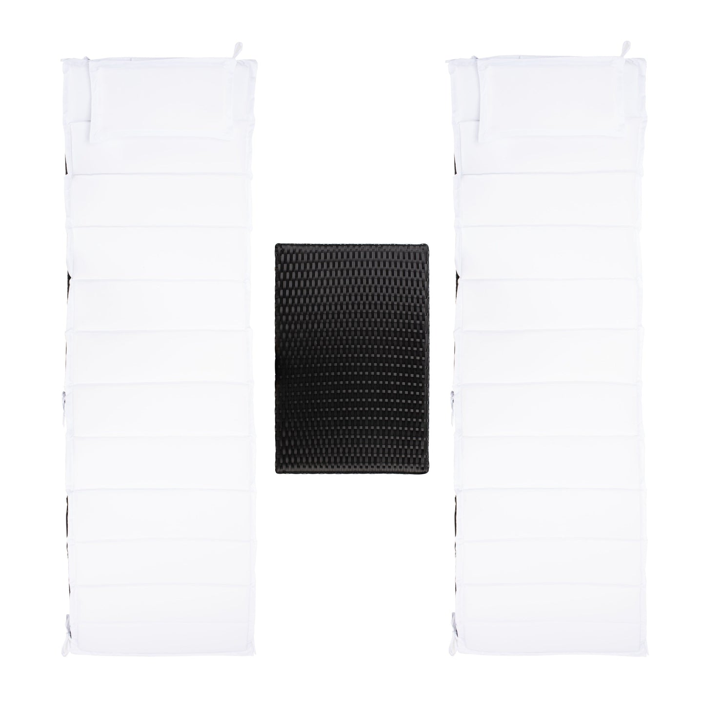 Ensemble de chaises longues de jardin Blaguna 3 pièces de SAFAVIEH - 83L x 20P x 24H