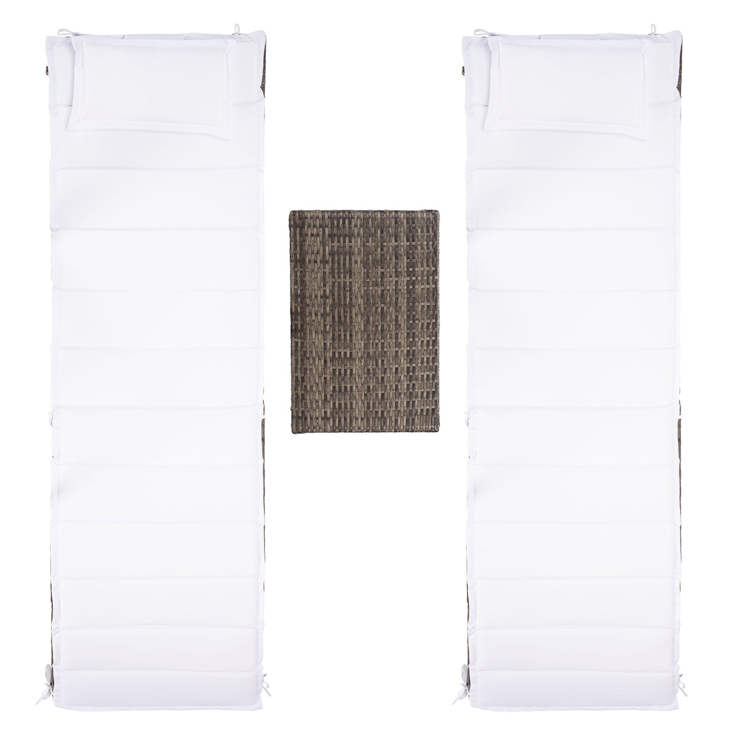 Ensemble de chaises longues de jardin Blaguna 3 pièces de SAFAVIEH - 83L x 20P x 24H