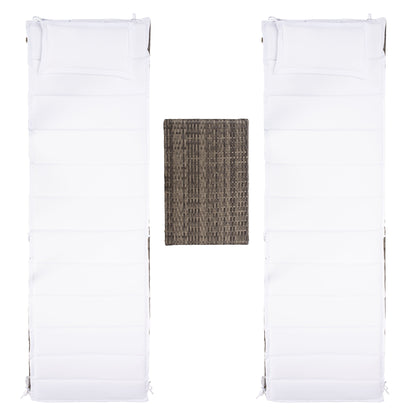 Ensemble de chaises longues de jardin Blaguna 3 pièces de SAFAVIEH - 83L x 20P x 24H