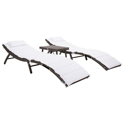Ensemble de chaises longues de jardin Blaguna 3 pièces de SAFAVIEH - 83L x 20P x 24H