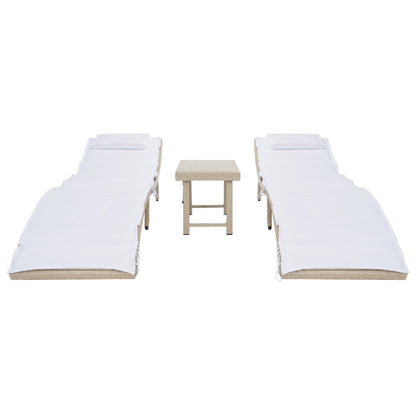 Ensemble de chaises longues de jardin Blaguna 3 pièces de SAFAVIEH - 83L x 20P x 24H