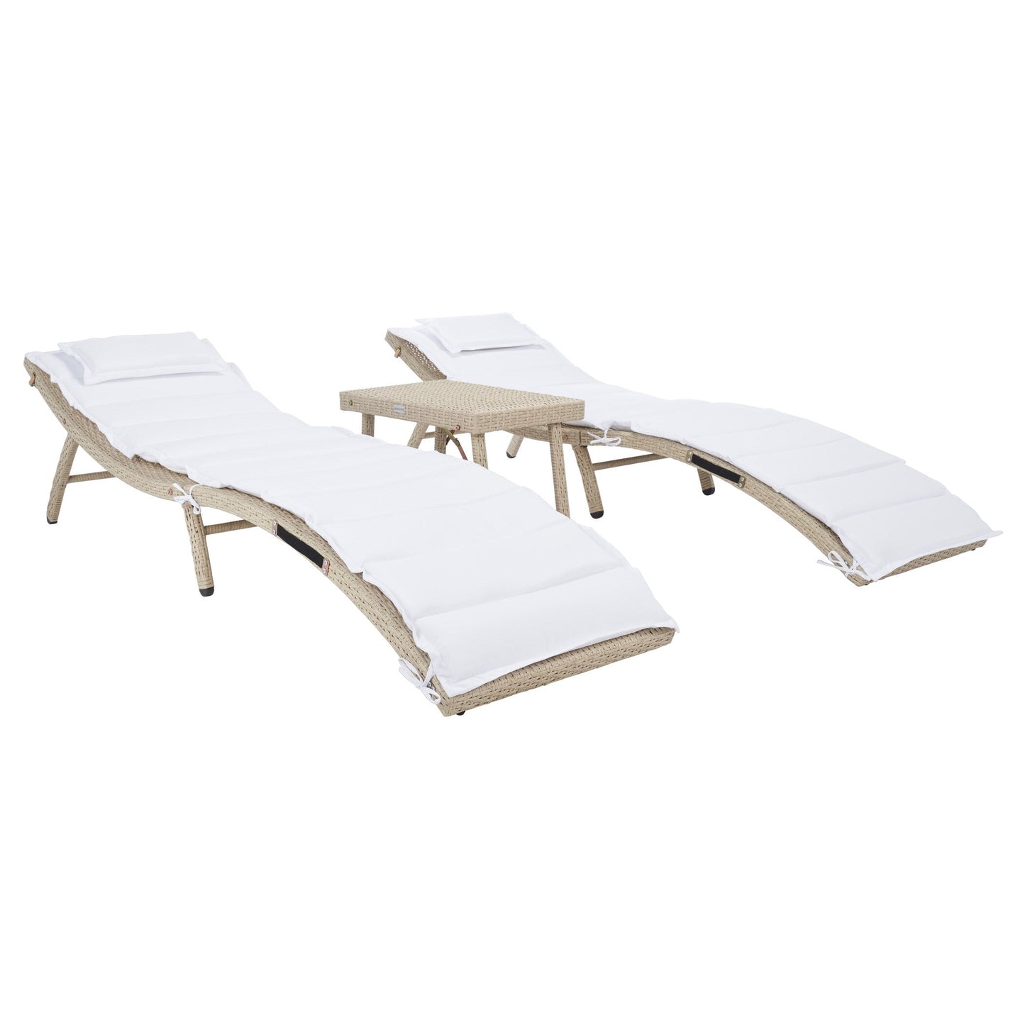 Ensemble de chaises longues de jardin Blaguna 3 pièces de SAFAVIEH - 83L x 20P x 24H