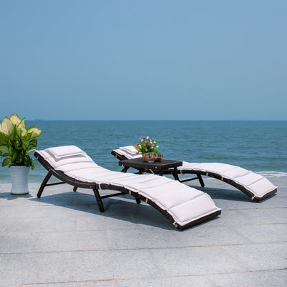 Ensemble de chaises longues de jardin Blaguna 3 pièces de SAFAVIEH - 83L x 20P x 24H