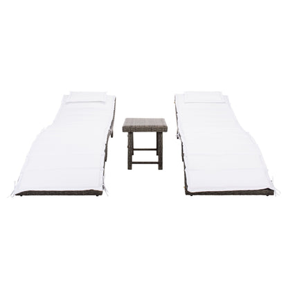 Ensemble de chaises longues de jardin Blaguna 3 pièces de SAFAVIEH - 83L x 20P x 24H