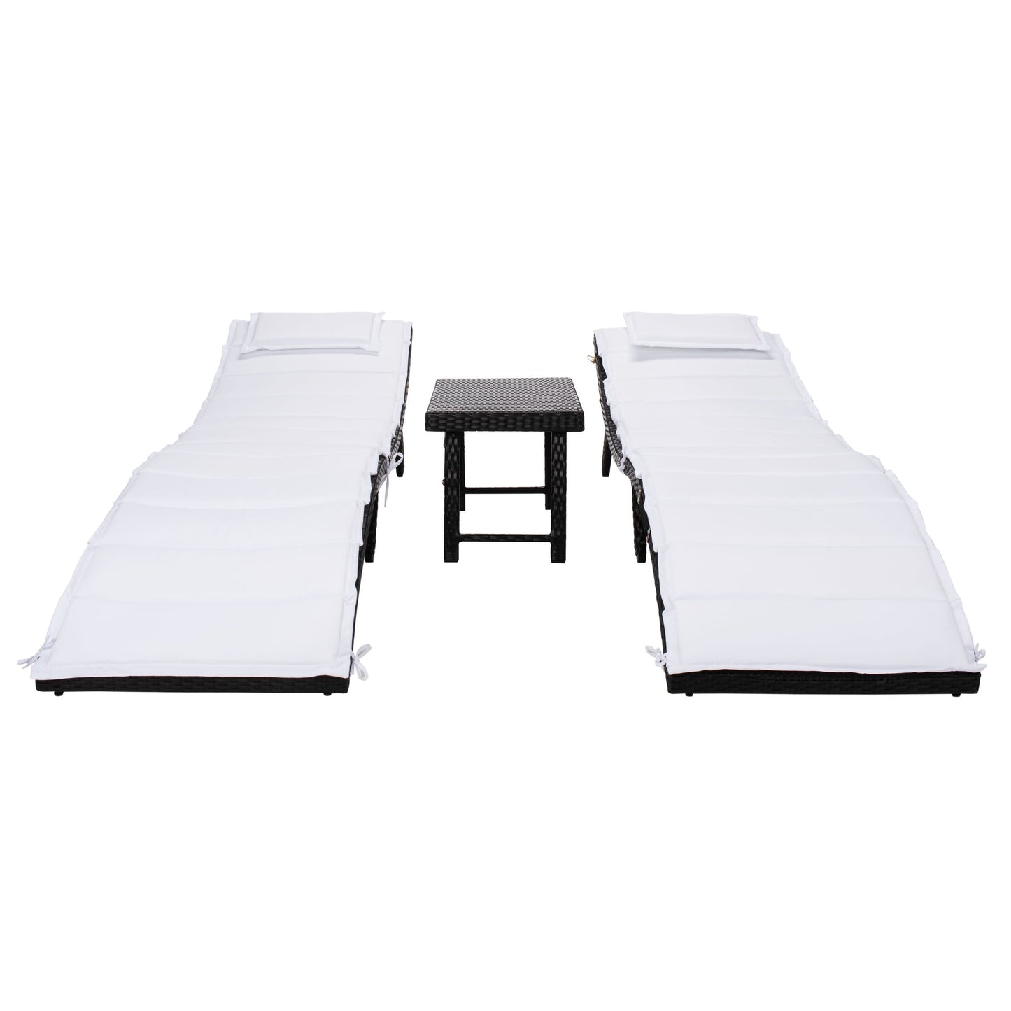 Ensemble de chaises longues de jardin Blaguna 3 pièces de SAFAVIEH - 83L x 20P x 24H